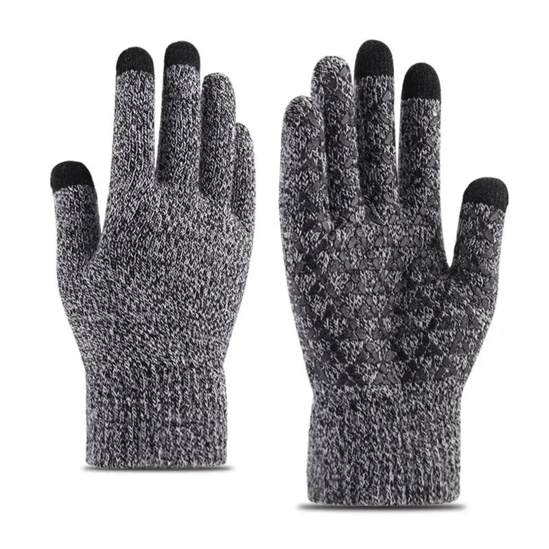 Knitted Winter Warm Touchscreen Gloves Made Of Wool VEV40878