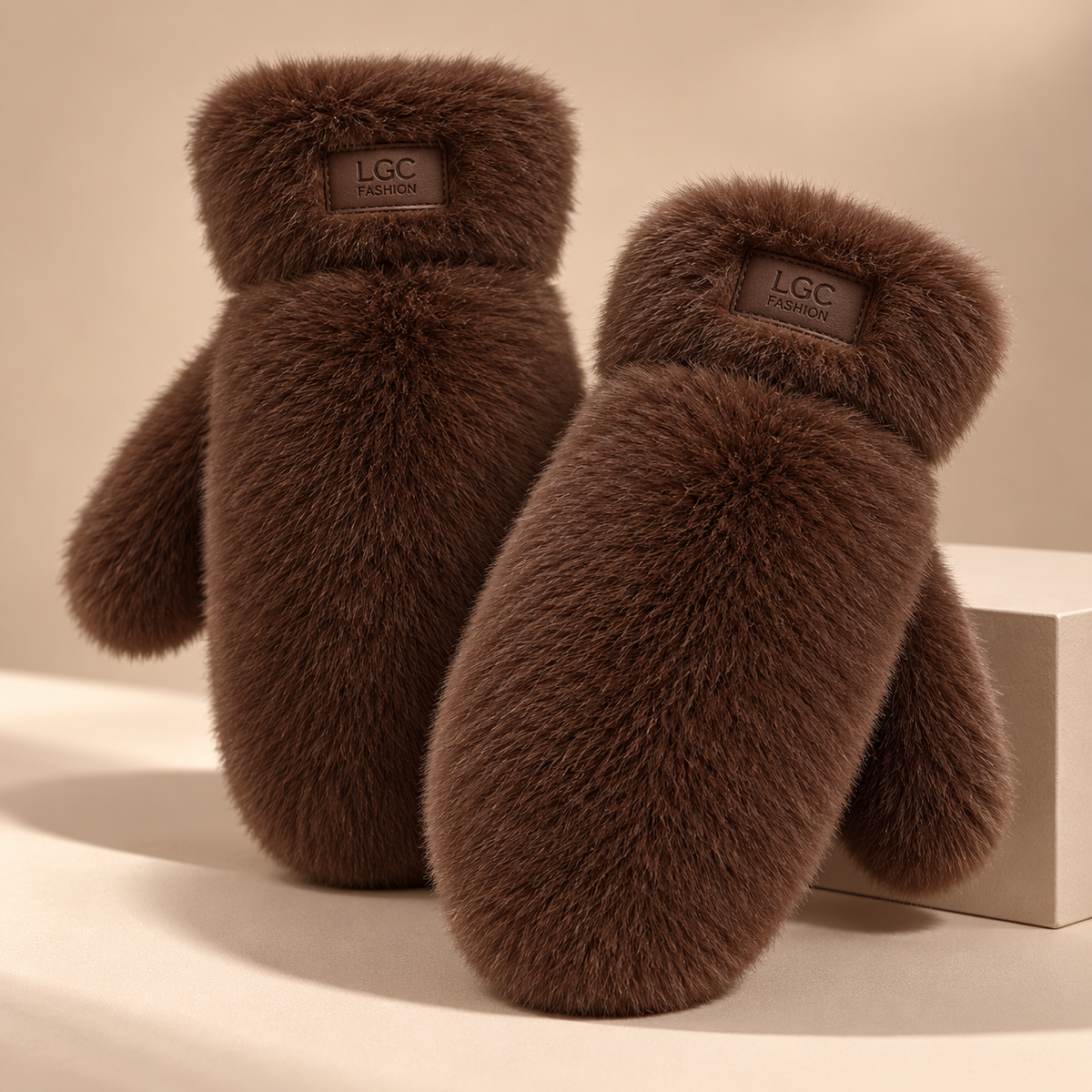 Cashmere Fur Mittens