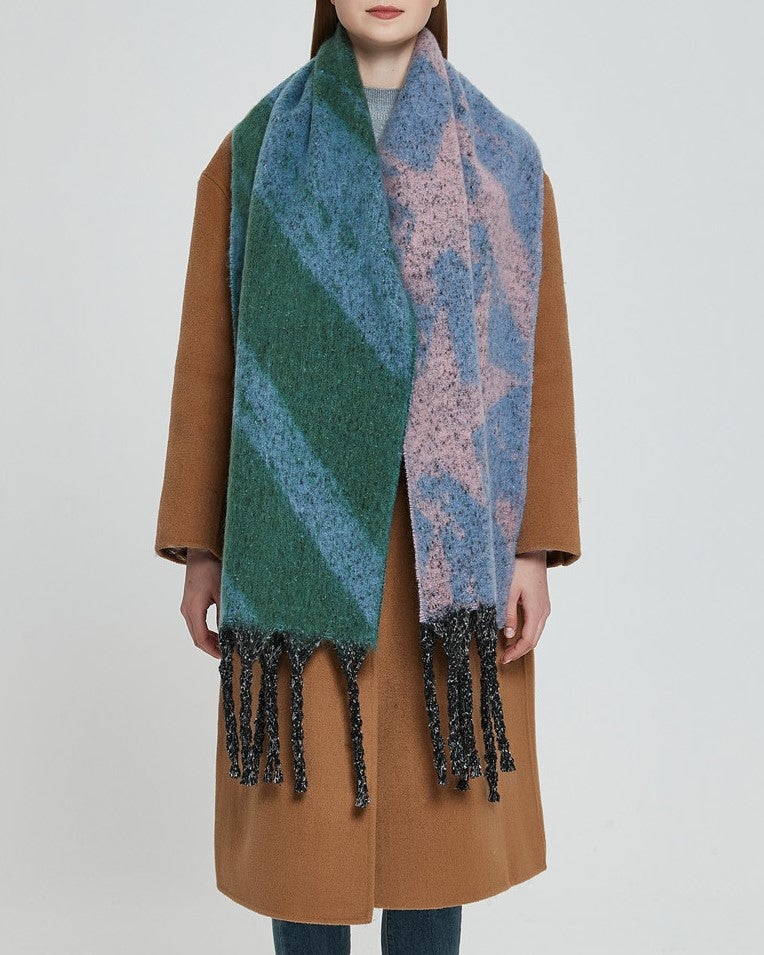 Star and Stripe Tassel Blanket Scarf