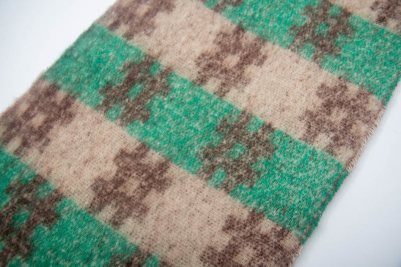 Brushed Grid Check Oversized Blanket Scarf