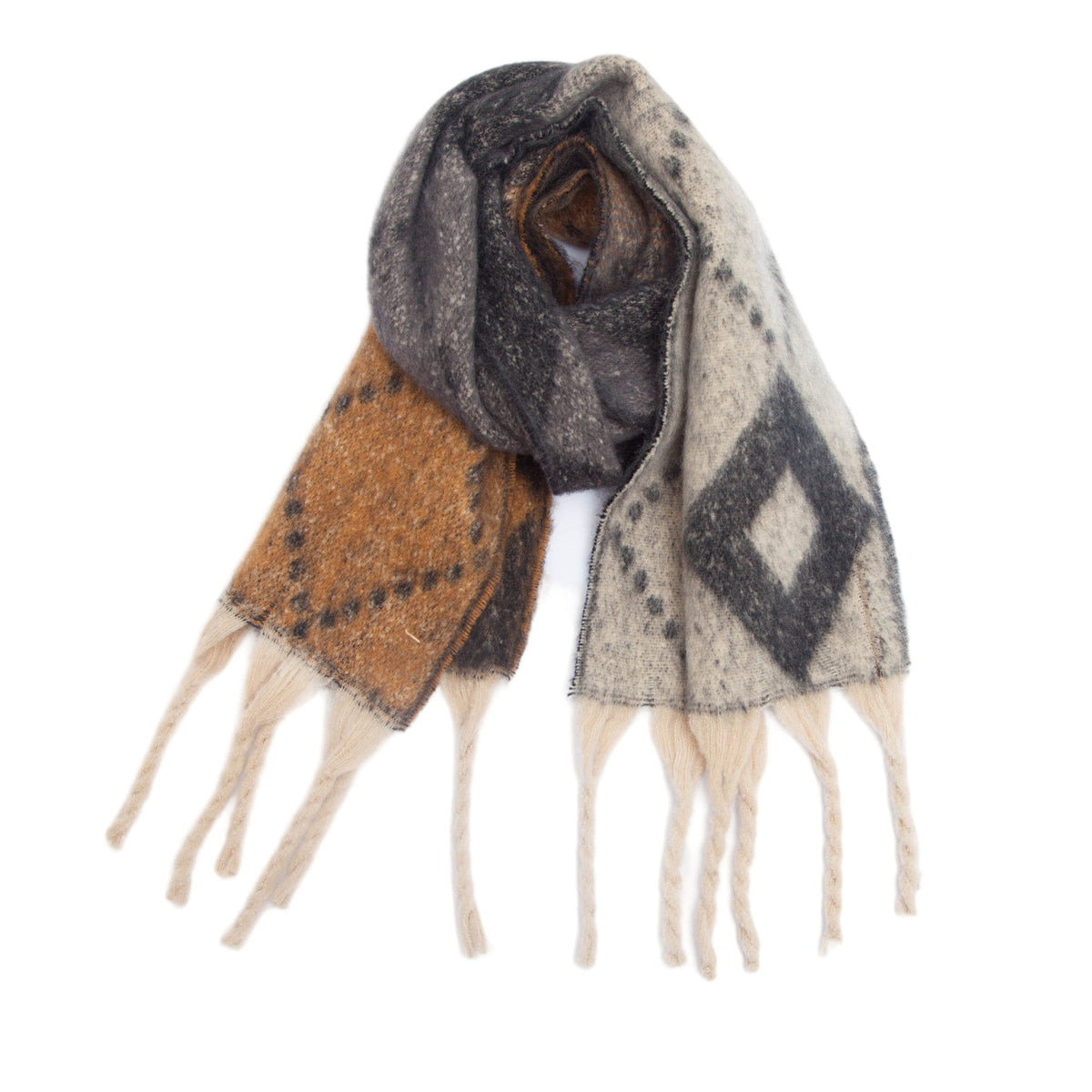 Diamond Argyle Fringe Blanket Scarf Wrap