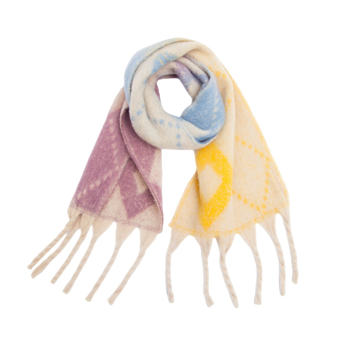 Diamond Argyle Fringe Blanket Scarf Wrap