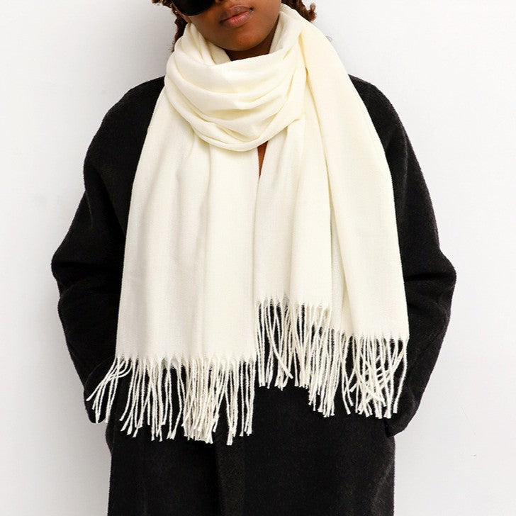 Oversized Brushed Tassel Blanket Scarf Wrap