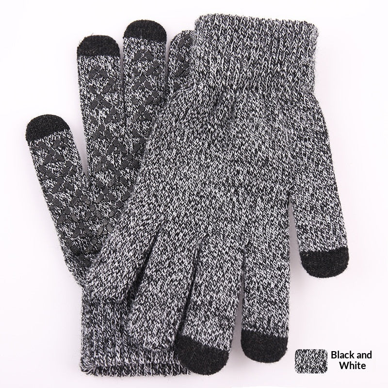 Knitted Winter Warm Touchscreen Gloves Made Of Wool VEV40878