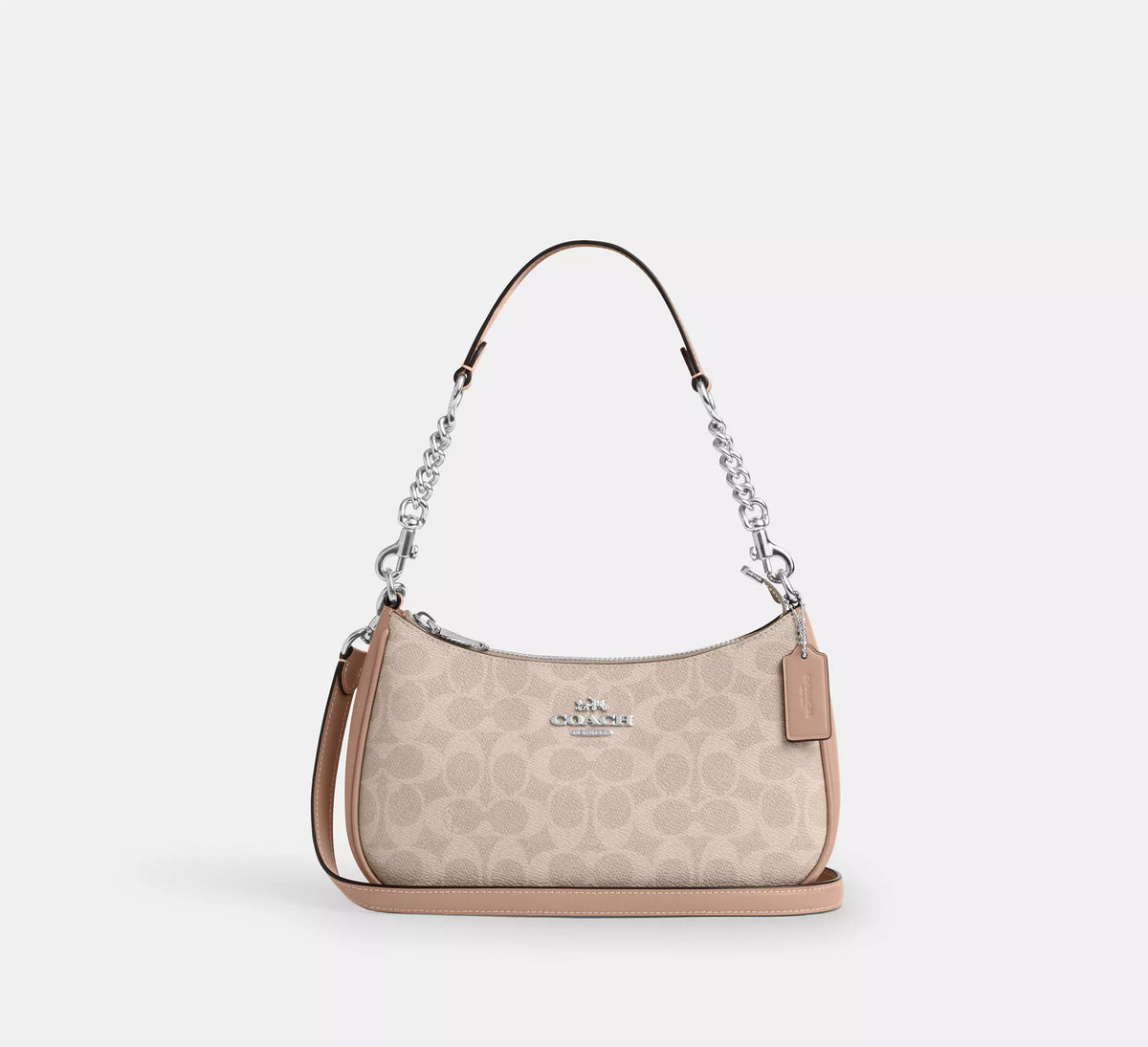 Coach Teri Shoulder Bag In Signature Canvas Sand