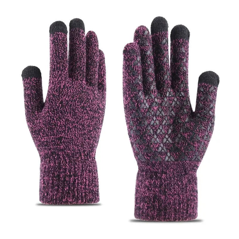 Knitted Winter Warm Touchscreen Gloves Made Of Wool VEV40878